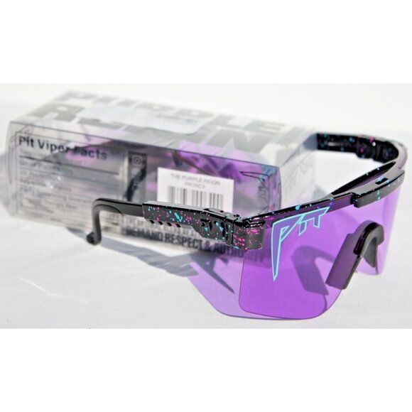 PIT VIPER The Purple Reign Sunglasses Black/Purple Wrap Single Wide NEW - Picture 1 of 11